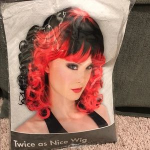 **SOLD**Black & Red Curly Wig